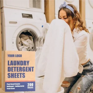 Custom Formulated Laundry Sheets With Peony Essence Adjustable Silver Ion Content 60 100 Sheet Bulk Packs