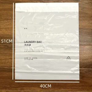 Custom Hotel Supplies Disposable Plastic Packing Laundry Bag for Clothes Pack Bag Hotel Laundry Bag