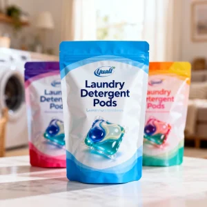 Custom Household Cleaning Packaging Bag Laundry Pods Washing Powder Liquid Detergent Resealable Stand up Bag