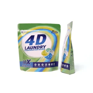 Custom Laundry Packaging Bag for Detergent Powder Pods Stand up Zipper Pouch High Barrier Resealable Packaging Detergent Bag