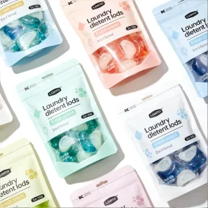 Custom Logo Printed Plastic and PE Hotel Laundry Bag Simple Laundry Bags for Laundry Detergent Pods Pouch and Soap Packaging