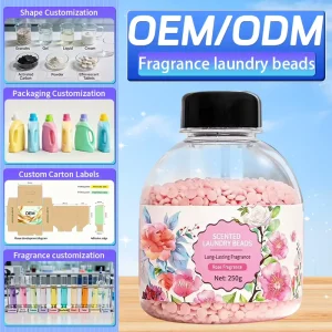 Custom Logo Scent Beads Laundry Fragrance Scent Booster Beads Fabric Softener Solid Clothing Care Supplies Cleaning Products
