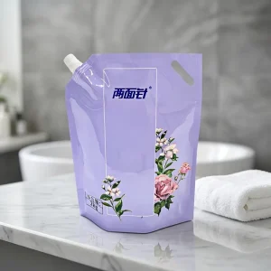 Custom Logo Security Gravure Printed Leakproof Liquid Cleaning Product Stand up Spout Pouch Bag with Custom Size