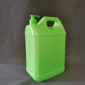 Custom Logo and Color 1L 2L 5L Square Pressure Pump HDPE Liquid Laundry Detergent Bottles Cleaning Washing Bottle