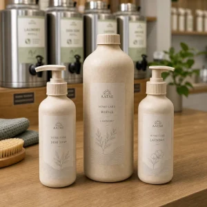 Custom Paper Bottle for Multi Purpose Cleaner 1000ml Bio Based Coating No Microplastics Earth Friendly Bio Factory