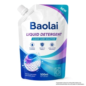 Custom Printed 500ml 1.5L Liquid Soap Stand up Spout Pouch Laundry Detergent Packaging Bag