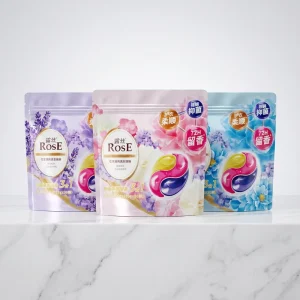 Custom Printed Laundry Detergent Liquid Packaging Supply Large Capacity Food Grade Laundry Pods Stand up Pouch