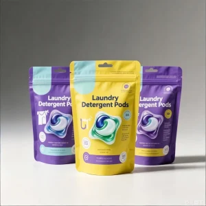 Custom Printed Reusable Laminated Plastic Mylar Bags Laundry Detergent Pod Packaging Stand up Pouch Bags