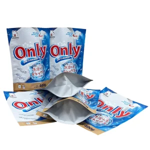 Custom Printing Laundry Pods Packaging Bag Stand up Zipper Bag for Washing Powder