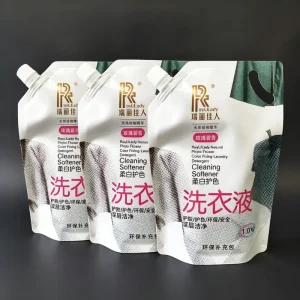 Custom Reusable Laundry Liquid Spout Pouch Refill Bag Sub packaging Stand up Spout Packaging Pouch for Shampoo