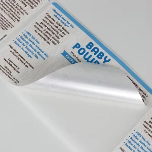 Custom Roll Packaging White PE Adhesive Liquid Soap Labels for Bottles