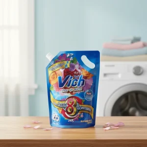 Custom Stand up Liquid Spout Pouch Plastic Bag Hand Washing Soap Laundry Detergent Packaging Bag with Nozzle Pouches Handle