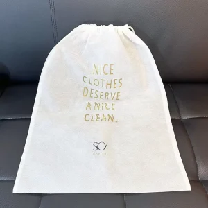 Customize Size Logo Hotel Laundry Bags Non Woven Drawstring Travel Dirty Clothes Bag