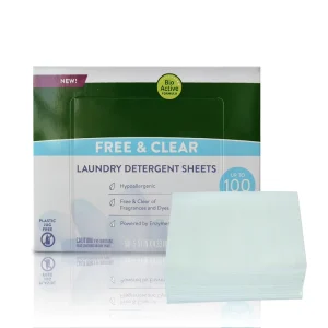Customized Label Eco Friendly Disposable Baby Organic Plant Mineral Based Formula Sensitive Skin Apparel Laundry Detergent Sheet