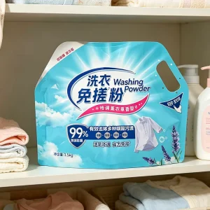 Customized PET PA PE Irregular Packaging Bag Leak Proof Resealable Heat Seal for Commercial Laundry Detergent Powder 100pcs