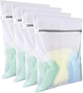 Customized Polyester Fabric Laundry Bag Foldable Zipper Storage Convenient and Durable Underwear Laundry Mesh Bag