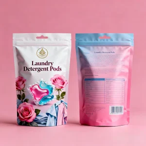 Customized Printed Stand up Pouches Laundry Detergent Fabric Softener Pods Laundry Detergent Packaging Bag