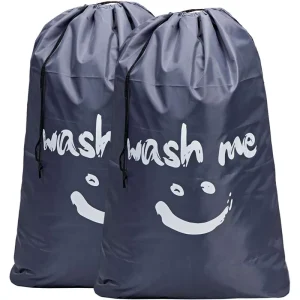 Customized Waterproof Hotel Plastic Large Polyester Laundry Wash Bag with logo Printing