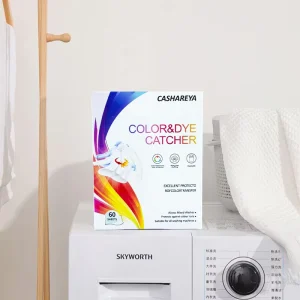 DARUI Factory’s Eco friendly 11*14 CM Color Catcher Sheet Disposable Laundry Color Absorbent Sheet for Washing Machine