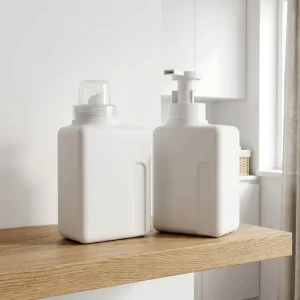Direct Factory Sales Large Capacity PE Plastic Bottles with Screw Cap for Laundry Detergent and Clothing Cleaner