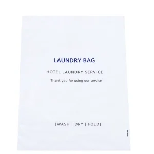 Disposable Hotel Laundry Bag Drawstring Plastic Laundry Bags for Dirty Clothes Storage and Hotel Housekeeping