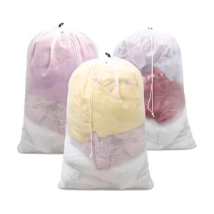 Drawstring Laundry Mesh Washing Pouch Thicken Net Bag Laundry Bag Washing Machine Mesh Laundry Bags for Clothes