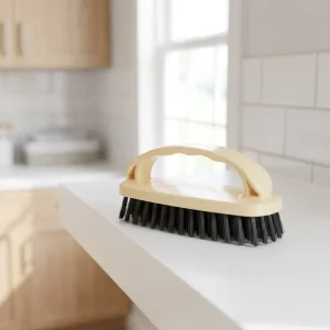 Durable Plastic Handle Clothes Brush with Non Slip Grip for Household Laundry and Fabric Care