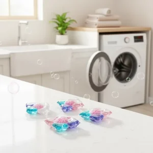 Eco Friendly 5 in 1 Disposable Floral Scent Laundry Detergent Pods Gel Beads for Clothing