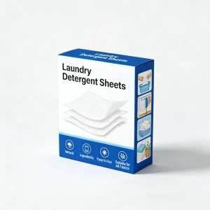 Eco Friendly Disposable Hypoallergenic Laundry Detergent Sheets & Strips Sustainable Packaging Deep Stain Removal