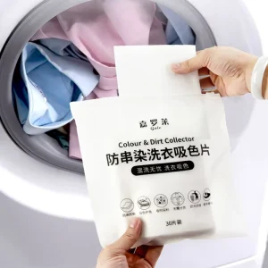 Eco-Friendly Disposable Laundry Sheet For Color Catcher Absorbing Cloth With Magic Feature Useful Dye Trapping Tablets