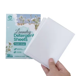 Eco Friendly Laundry Detergent Sheets Concentrated Deep Cleaning Fresh Linen With Enzymatic Laundry Detergent Washing Sheets