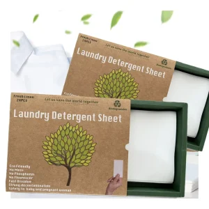 Eco Friendly Solid Shape Disposable Laundry Detergent Tablets Deep Care Underwear Washing Sheets