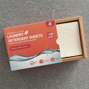 Eco Laundry Sheets Disposable Super Concentrated Eco Friendly Fresh Scent Biodegradable Softener Medium Foam Nature Laundry
