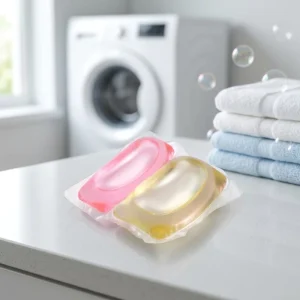 Eco friendly Disposable Apparel Laundry Detergent Capsules with Low Foam Bleaching and Oxygen Technology