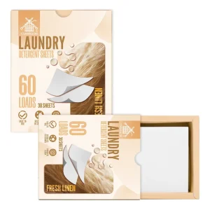 Eco friendly Hypoallergenic Laundry Detergent Sheets No Plastic Fresh Scent Concentrated Dryer Sheets Laundry