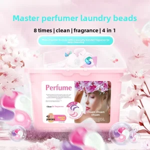 Exhibition Wave Floral Fragrance Long Lasting Detergent Pods Apparel Four in One Laundry Ball Box Packaging