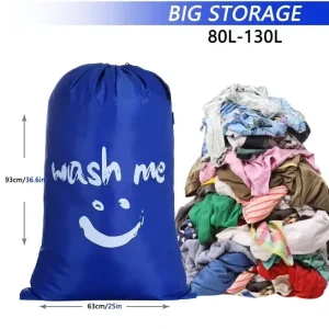 Extra Large Laundry Storage Bag With Drawstring Foldable Dirty Clothes Bags for Home Dormitory Travel Bag