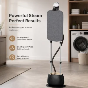 Fast Heat up Clothes Care Steam Iron Stable Dual Pole Fabric Board Portable Wrinkle Remover Garment Steamer
