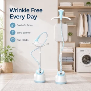 Fast Heat up Home Clothes Care Steam Iron Easy Press Built in Board Smooth Care Portable Upright Garment Steamer