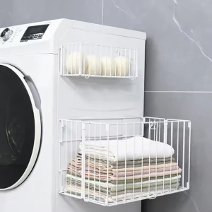 Foldable Laundry Basket Beside Washing Machine Dirty Clothes Storage Rack Folding Household Dirty Clothes Basket