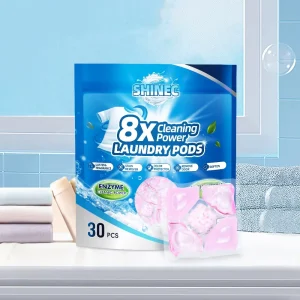 Free Sample 10g 30 Count 5 in 1 Eco Friendly Bio Enzyme Deep Clean Washing Laundry Detergent Capsule Pods With Fragrance Beads