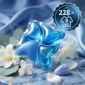 Free Sample 22g Big Weight Luxury Perfume 8X Cleaning Power Mite Control Laundry Detergent Pods Household Hotel Washing Machine