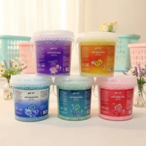 Free Sample 800g Custom logo Long Lasting Fragrance Fabric Scent Beads Laundry Anti static Clothes Softener Scent Booster Beads