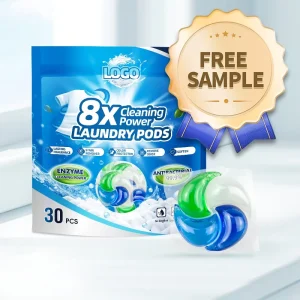 Free Samples Heavy Duty Stain Remover High Concentration Industrial Strength Laundry Detergent Capsules Anti Static Lint Control