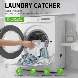 Front Loading Washing Machine Door Mesh Fabric Laundry Catcher Net Bag Anti Fall Design Space Saving Durable Reusable