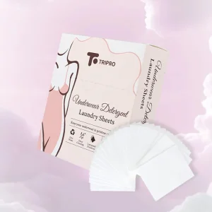 Gentle Formula Underwear Laundry Sheets Highly Efficient Washing Paper Wash Bras Panties Socks for Travel Kit