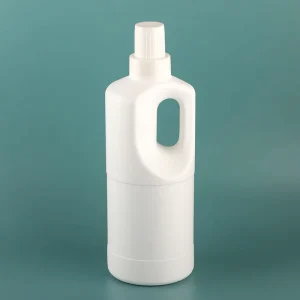 HDPE Empty 1 Liter 1200ml Laundry Detergent Bottle Lids Round Fabric Softener Transparent Liquid Detergent Bottle