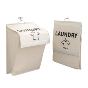 Hanging Style Storage Dust Proof Waterproof Laundry Dirty Clothing Folding Collapsible Bag with Cover