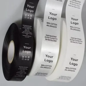 Heat Cut Care Label for High end Suits Formal Wear No Fraying Edges Personalized Fabric Brand Content Labels