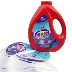 High Quality Multi color Adhesive Waterproof Custom Label Stickers for Household Laundry Detergent Bottle Label